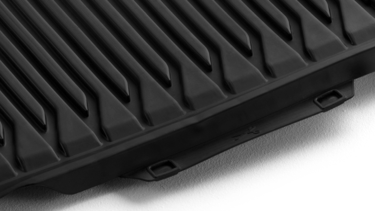 All-weather floor mats, for the rear, black