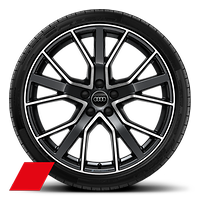 Alloy wheels, 5-V-spoke star style, Anthracite Black, diam.-turn.,9J x 20, 265/40 R20 tires, Audi Sport GmbH
