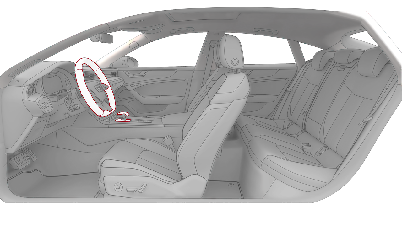 Elementos de comando em couro Audi exclusive