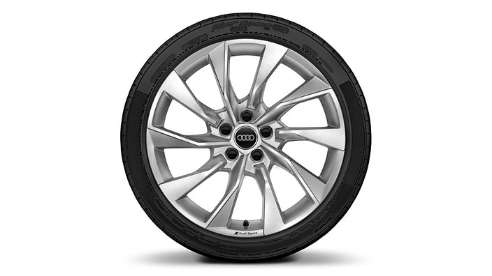 19" 10-spoke turbine design, platinum finish wheels