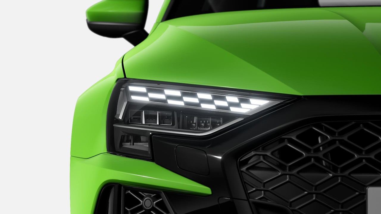 Darkened matrix LED headlights with dynamic light sequencing and dynamic turn signal