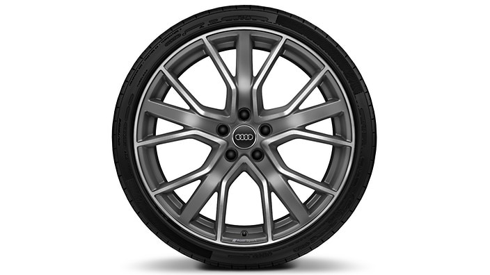 20" 5-V-spoke star design wheels, matte titanium finish