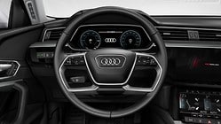 Leather-wrapped multi-function steering\wheel, double-spoke, with shift paddles