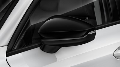 Capa do espelho retrovisor externo preto brilhante
