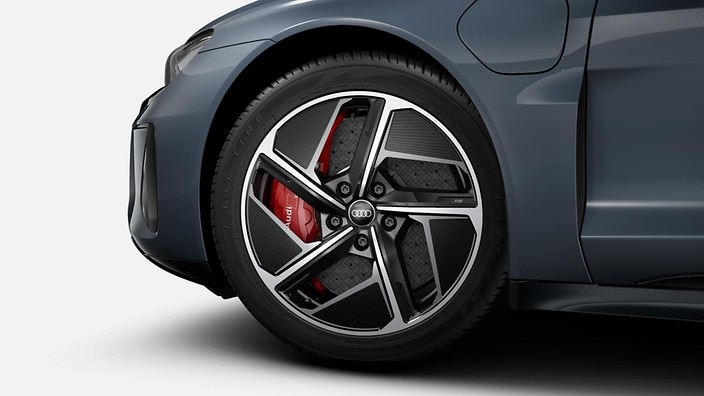 Ceramic brakes with Red calipers