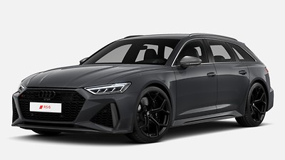 Audi-ringar och emblem i svart (vid optikpaket i matt grå)