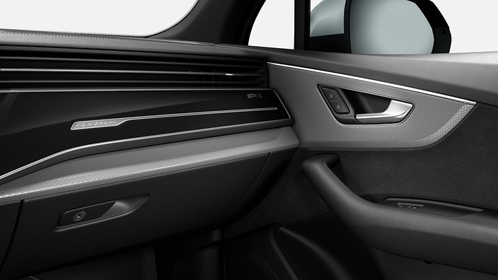 Aluminum linear. Silver grey inlays