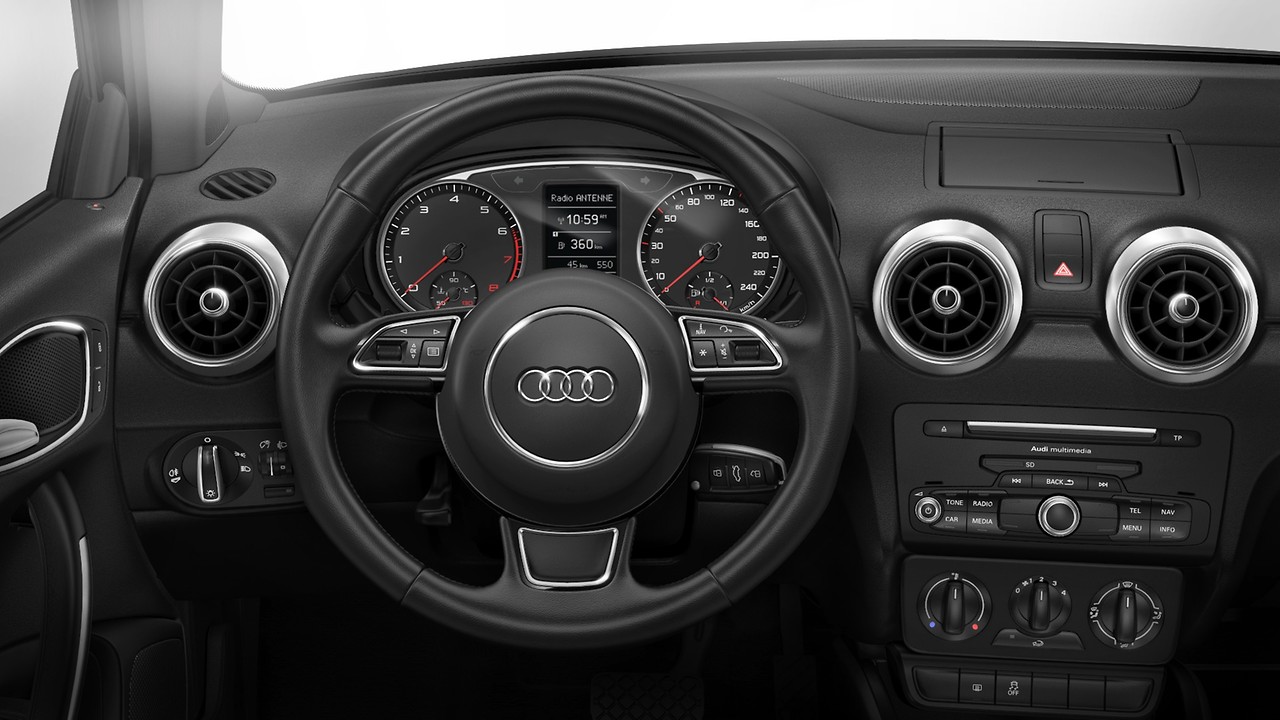 3-spoke leather Sports multi-function steering wheel