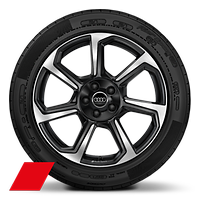 Jantes de liga leve Audi Sport 8,5J x 19, com 7 bra&ccedil;os em preto antracite com pneus 255/40 R19