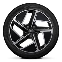 Wheels, 5-spoke aero, black, glossy