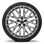 Light alloy wheel 8,5J + 11,0J x 20, 10-Speiche-Y, titanium optics matt, glossy turned, tires 245/30 + 305/30 R20