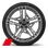 Wheels, 5-twin-spoke dynamic, titanium gray matt, glossy, 8.5J|11.0Jx20, tires 245/30|305/30 R20
