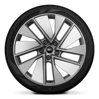 Wheels, 10-spoke trapezoidal module, titanium gray matt, glossy finish