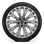 19 吋 5 輻 Y 字設計鑽石亮面導角白金灰輪圈，搭配 265/30 | 245/35 R19 輪胎