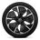 Fælge fra Audi Sport, 5-eget rotor-aero-design, sorte, glanspolerede, 8,5J|9,0Jx21, 235/45|255/40 R21-dæk56H