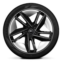 "21" '5-spoke' design alloy wheels in black with graphic print