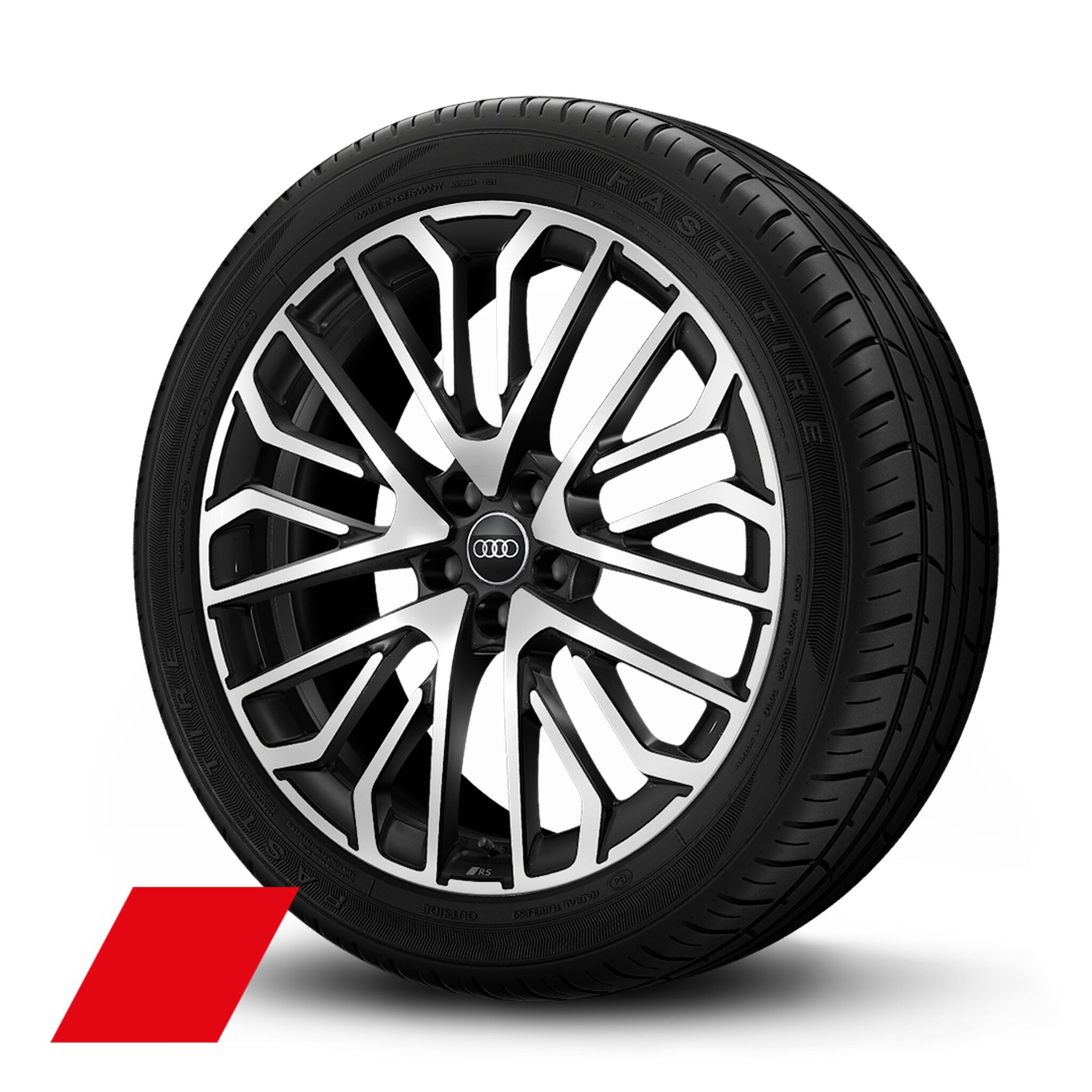 Jantes Audi Sport, style S multibran., Noir Métallisé, tournées brillantes, 8,5J x 21, pneus 255/40 R21