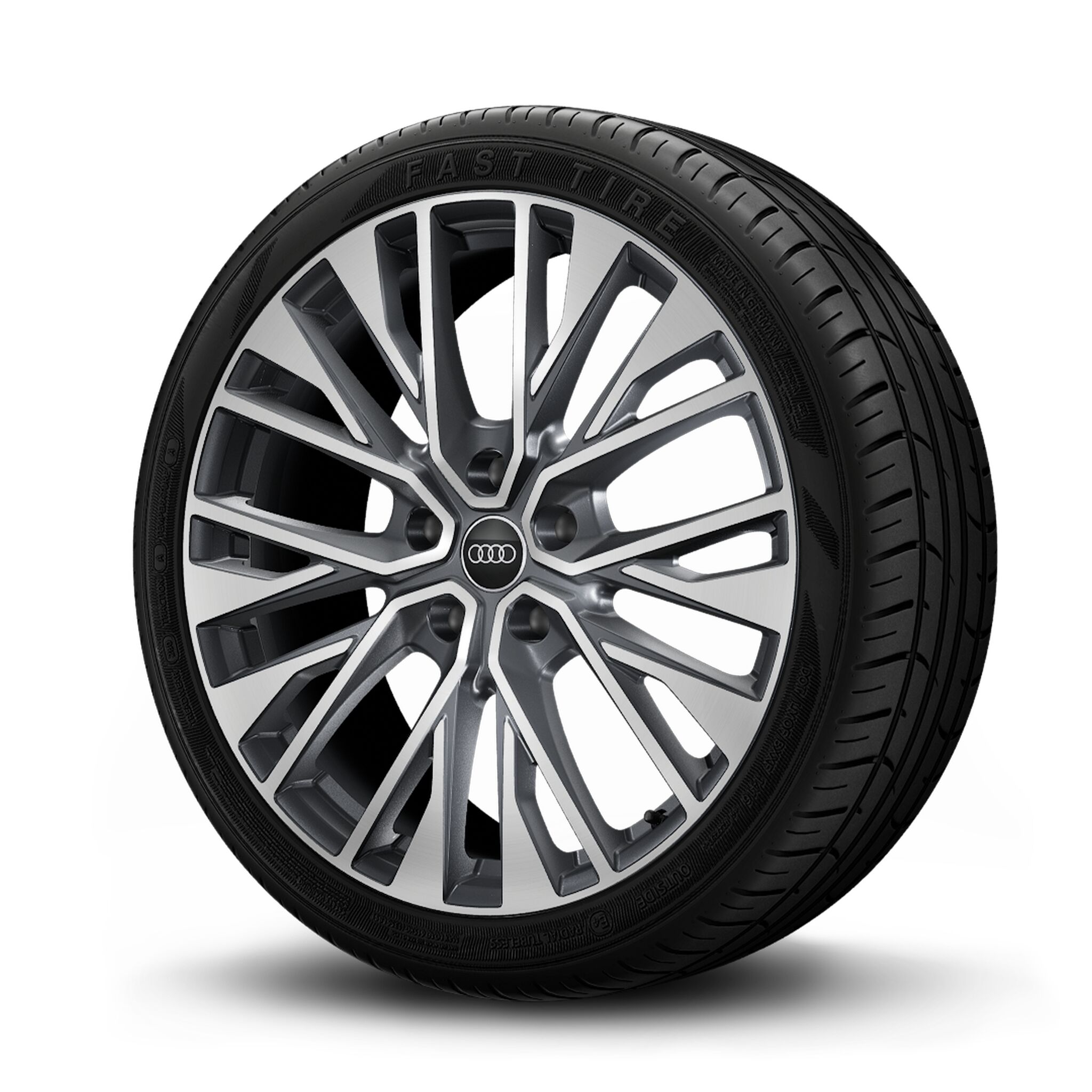 Wheels, multi-spoke S, graphite gray, high-sheen, 8.5J|9.5Jx21, tires 245/40|275/35 R21