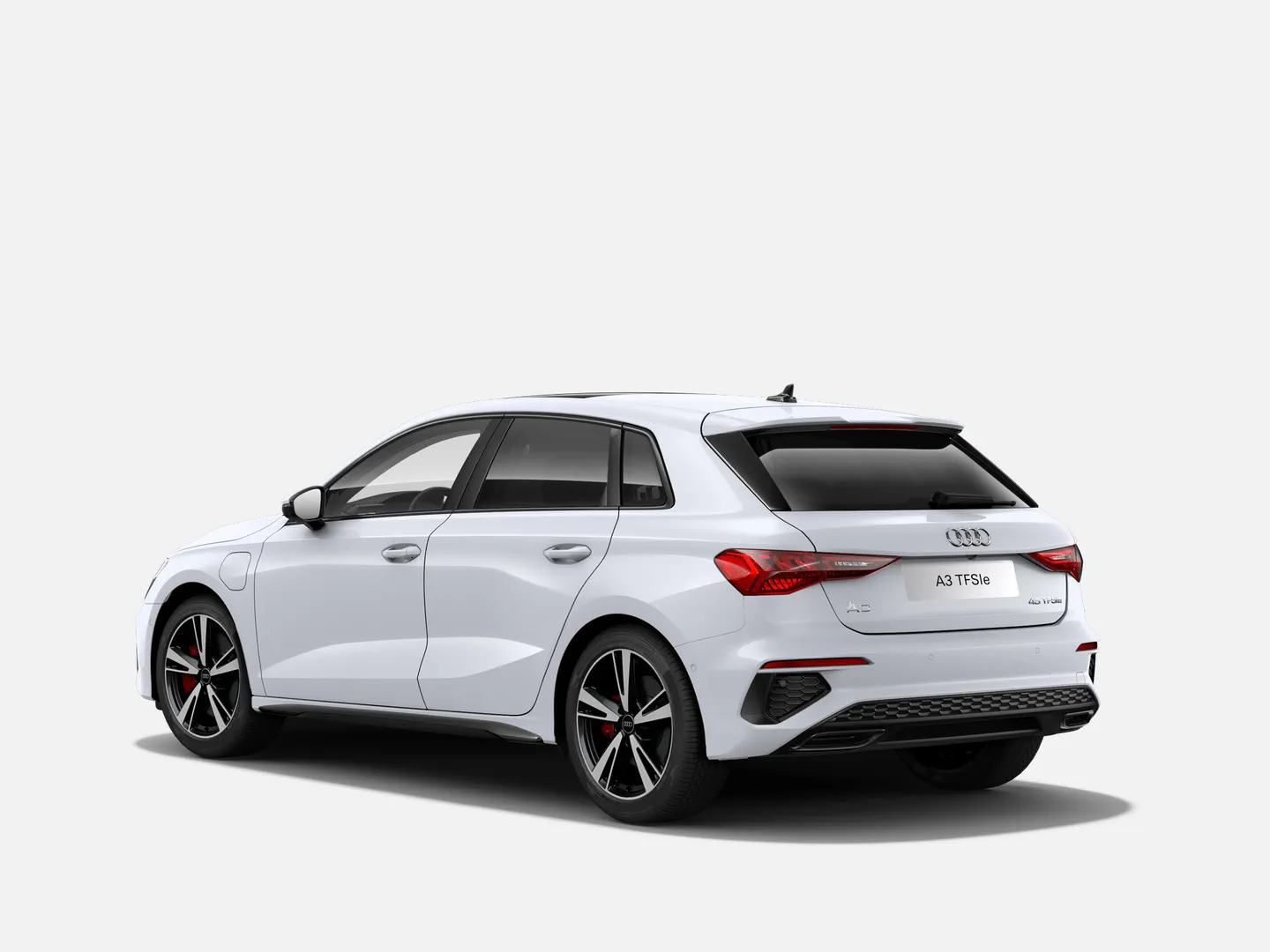 Bild über Audi A3 Sportback TFSI e S line 45 TFSI e 180 kW (245 PS) S tronic - 3/4 Rückansicht
