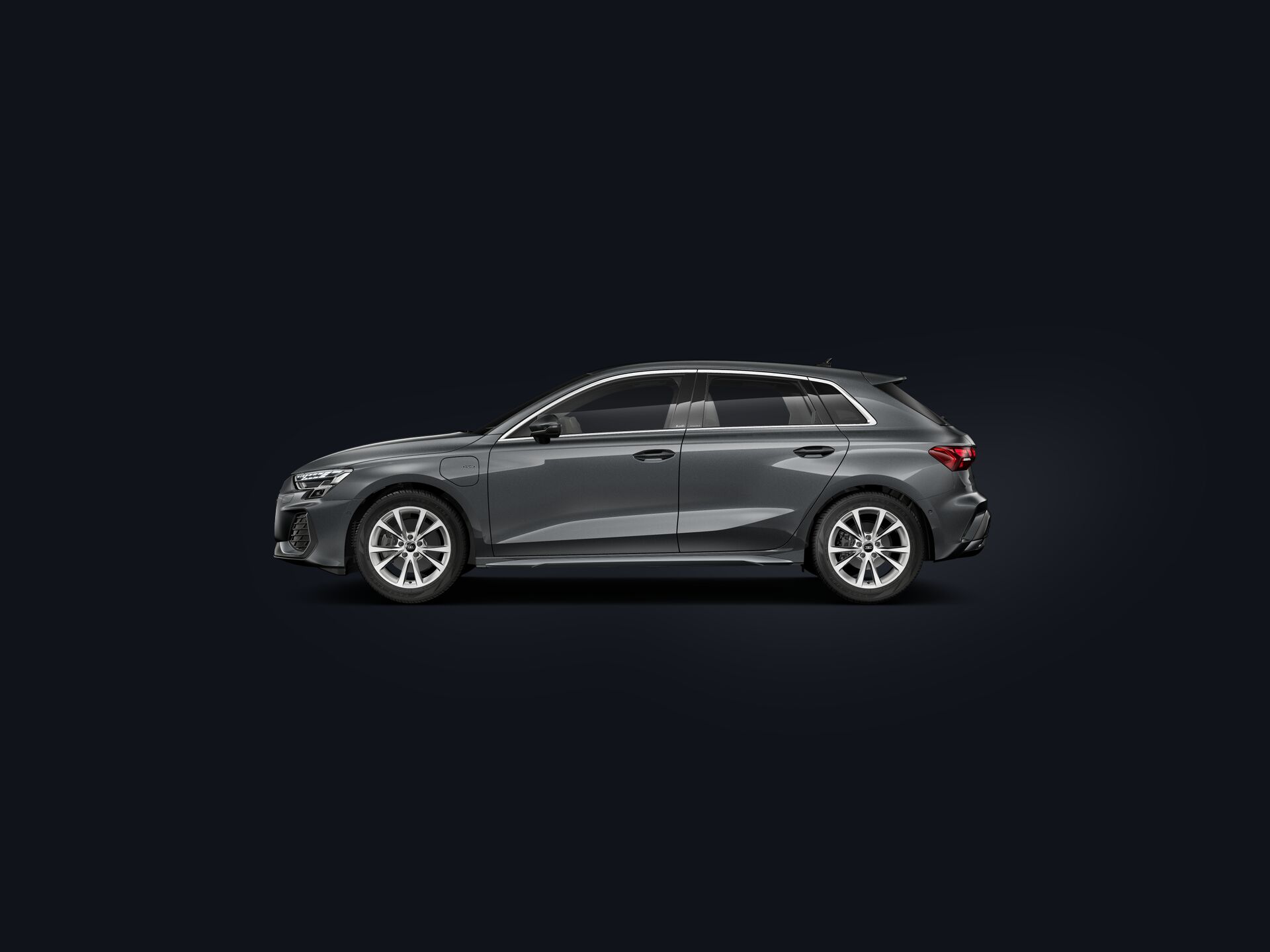 De vernieuwde  A3 Sportback e-hybrid side