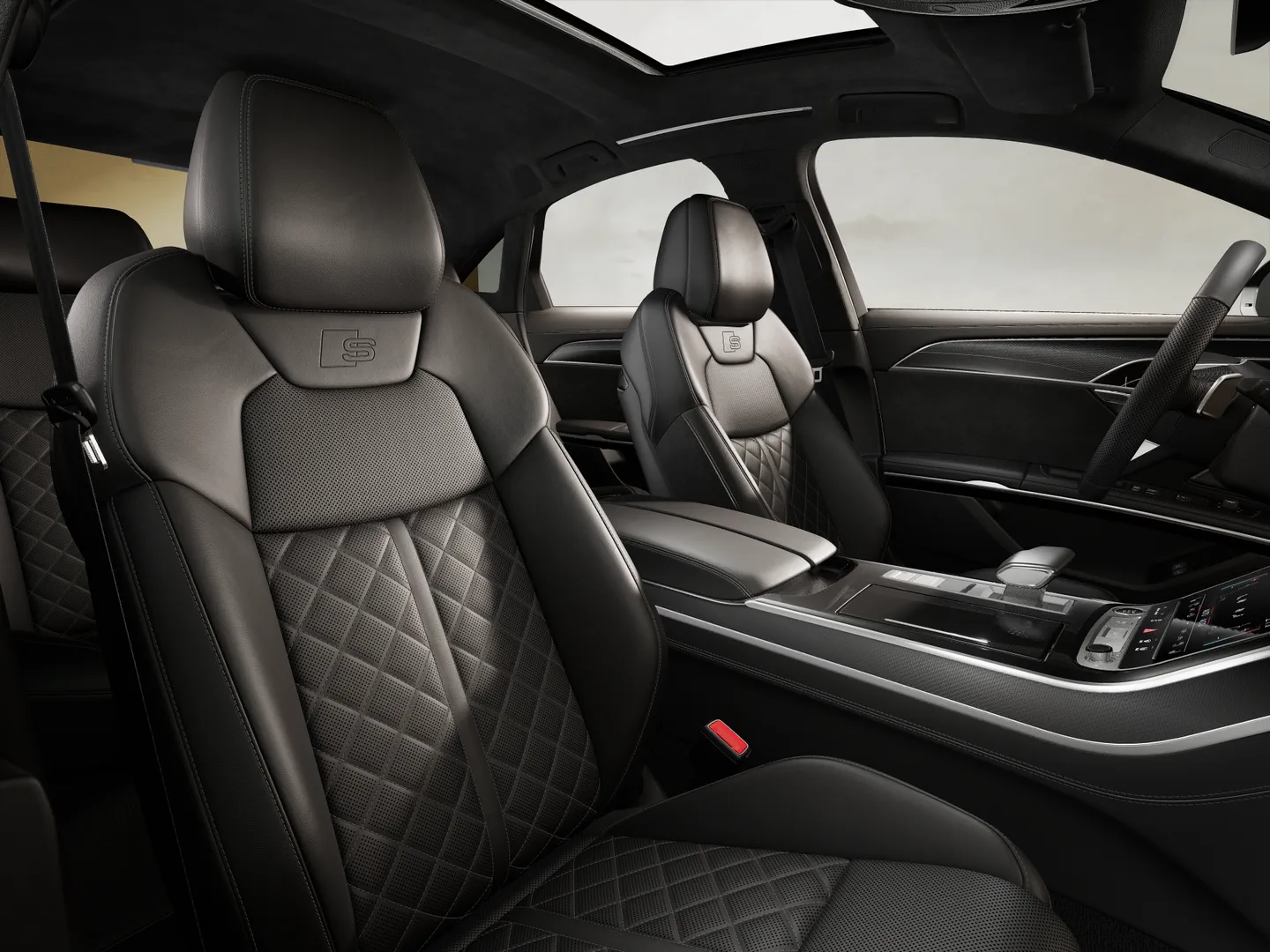 Zdjęcie&nbsp;Audi A8 TFSI e&nbsp;60 TFSI e quattro 340(462) kW(KM) tiptronic&nbsp;– Ujęcie: przednie fotele