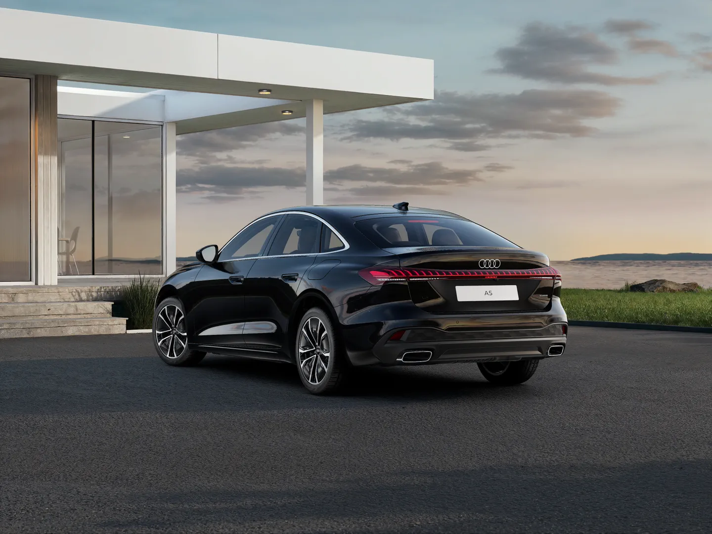 Zdjęcie Audi A5 Sedan e-hybrid e-hybrid quattro 220 kW S tronic – Ujęcie: tył 3/4