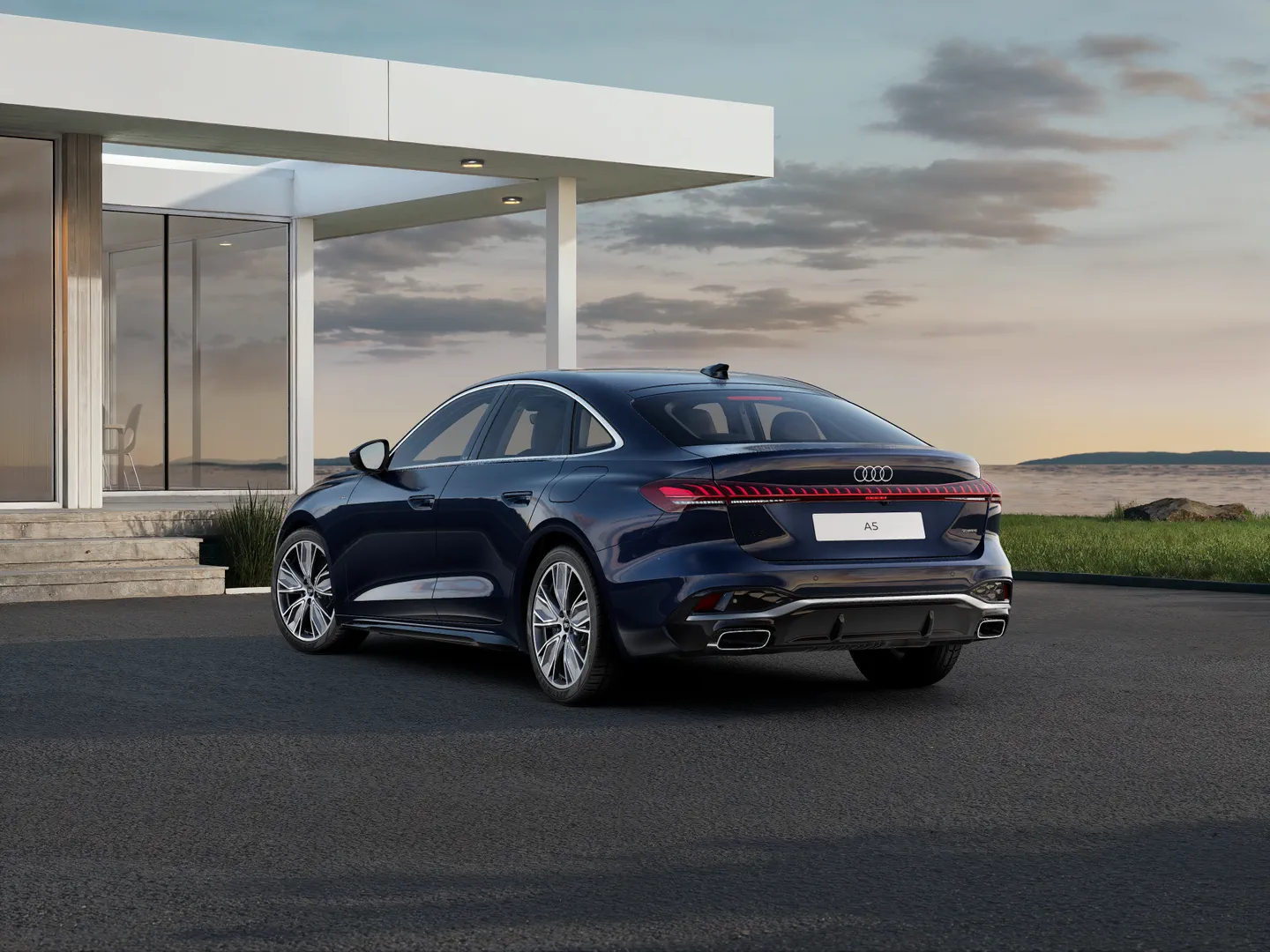 Zdjęcie&nbsp;Audi A5 Sedan e-hybrid&nbsp;e-hybrid quattro 220 kW S tronic&nbsp;– Ujęcie: tył 3/4