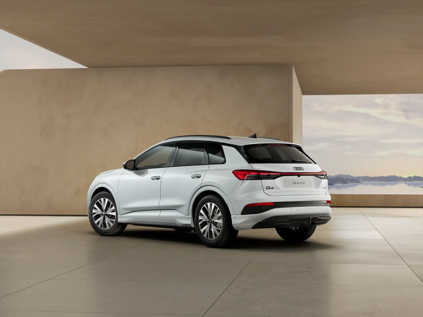 Bilde av Audi Q4 e-tron S line Pro 55 e-tron quattro 250,00 kW - Visning:&nbsp;3/4 bakfra