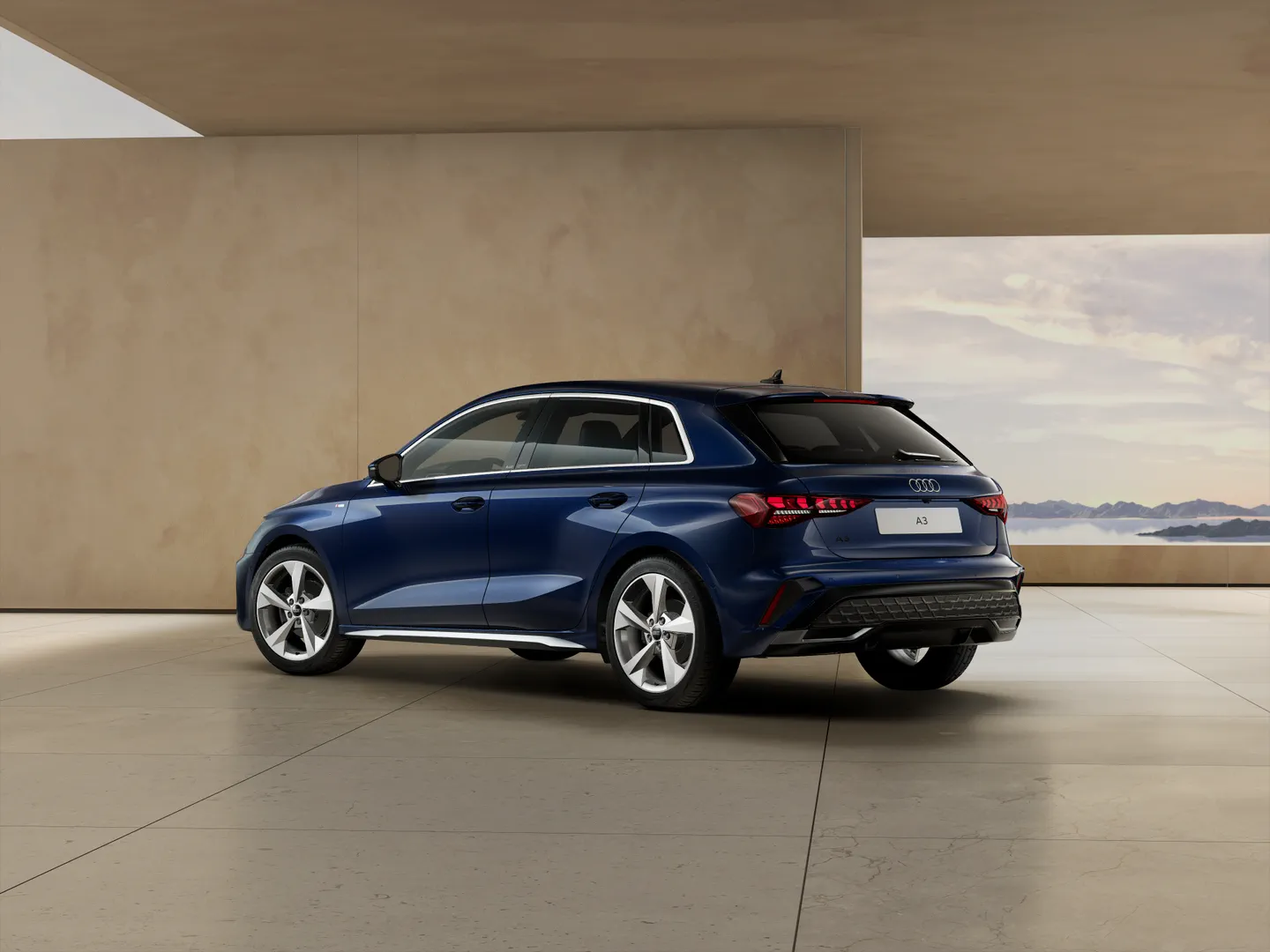 Zdjęcie&nbsp;Audi A3 Sportback&nbsp;S line TFSI 110 kW S tronic&nbsp;– Ujęcie: tył 3/4
