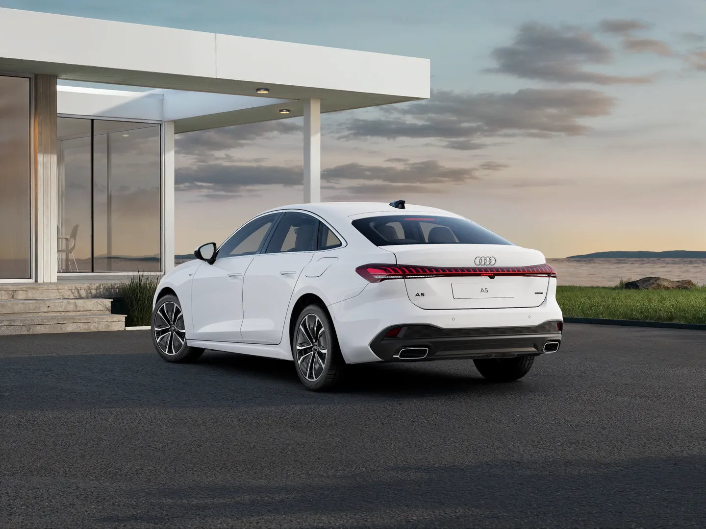 Zdjęcie&nbsp;Audi A5 Sedan e-hybrid&nbsp;e-hybrid quattro 220 kW S tronic&nbsp;– Ujęcie: tył 3/4