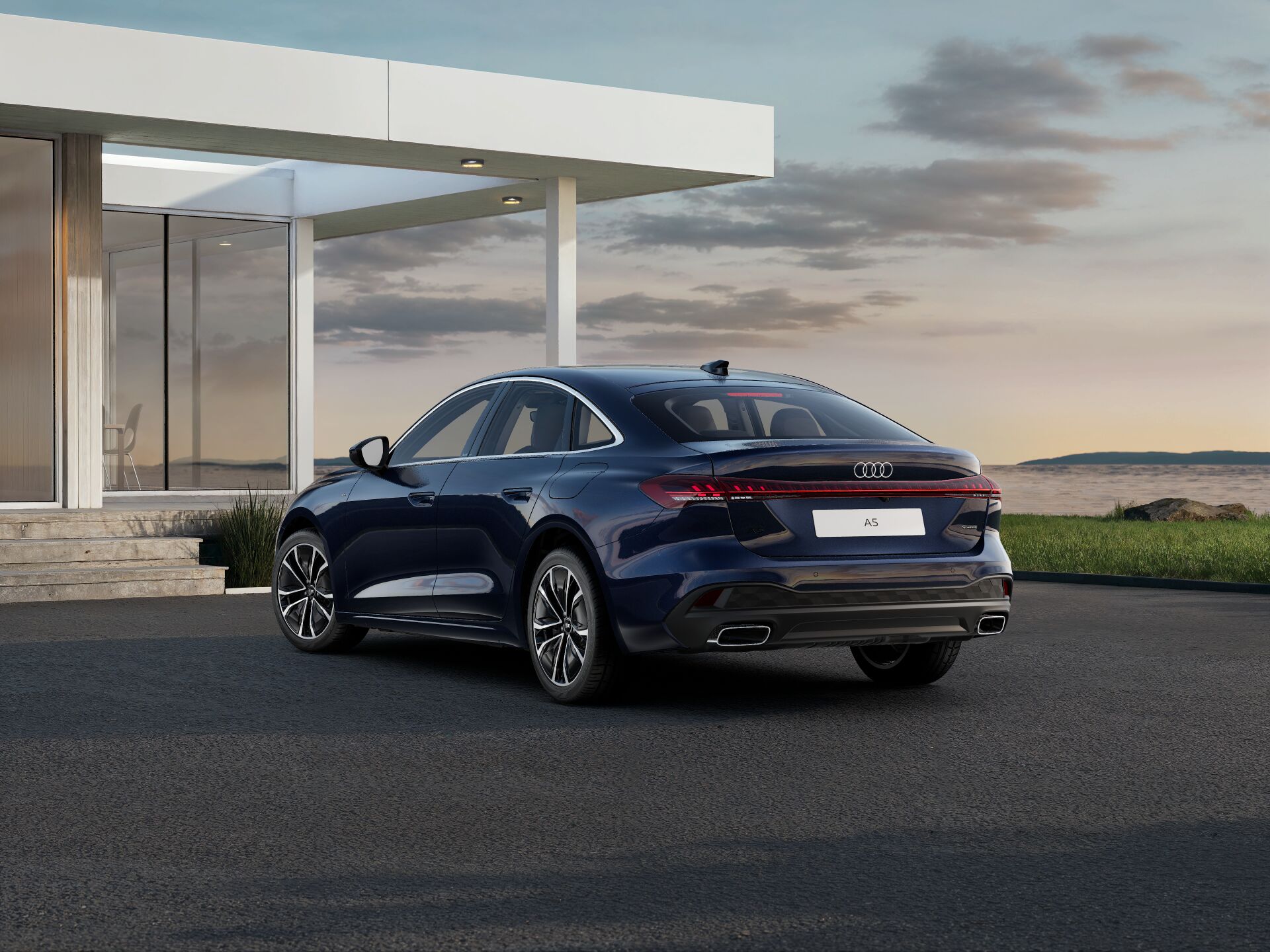 A5 Saloon e-hybrid EXTERIOR-REAR-3-4
