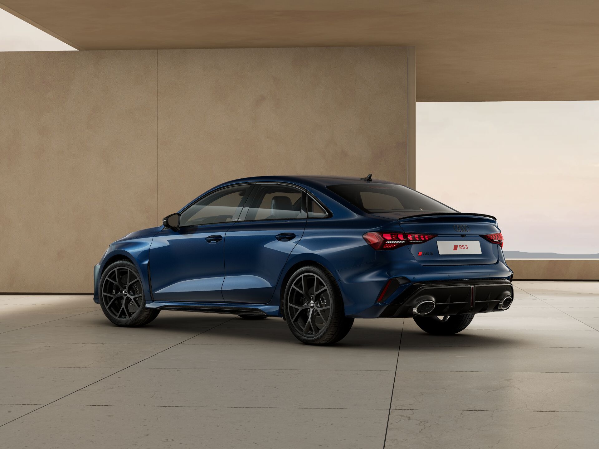 RS 3 Sedan EXTERIOR-REAR-3-4