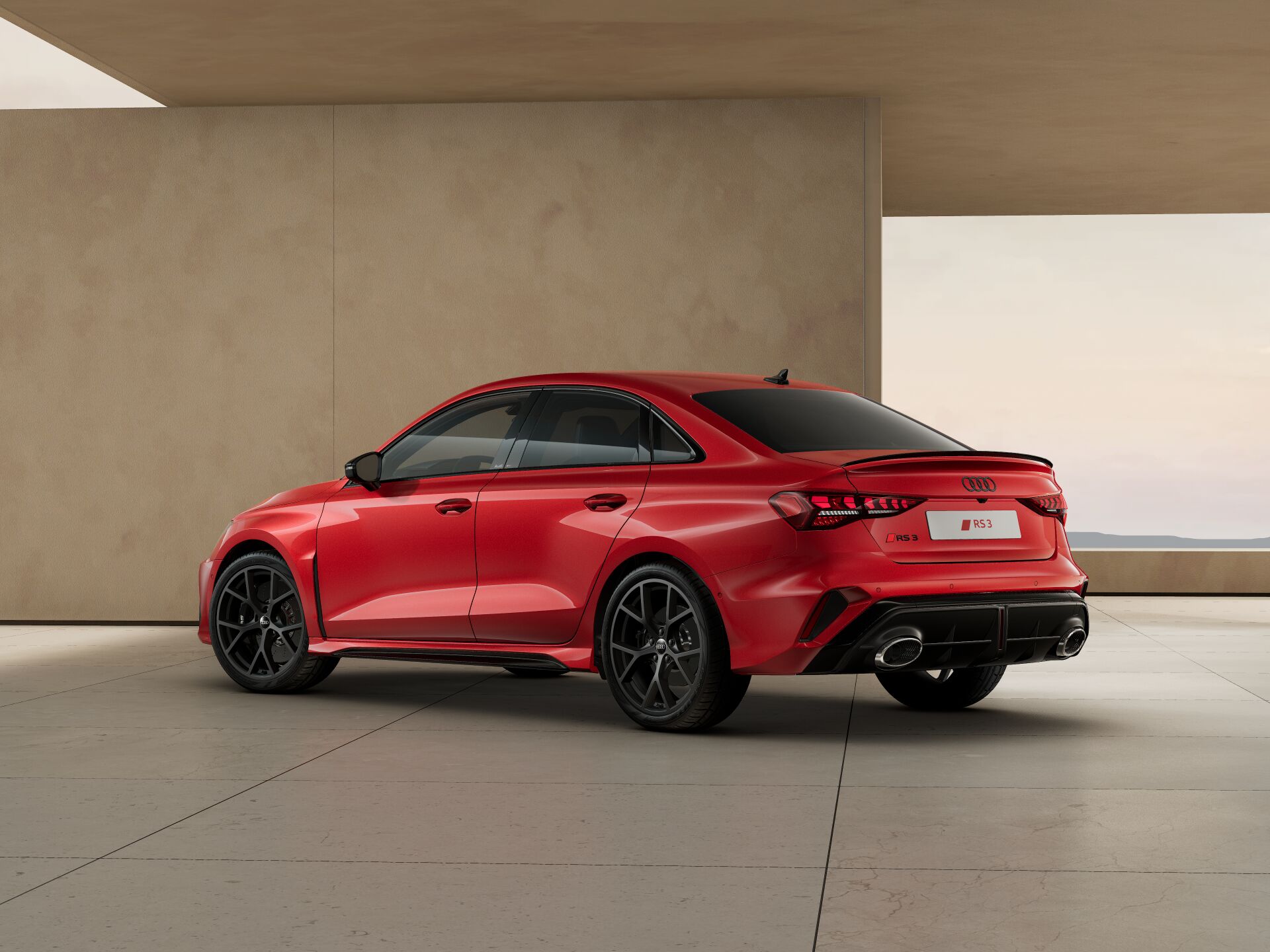 RS 3 Sedan EXTERIOR-REAR-3-4