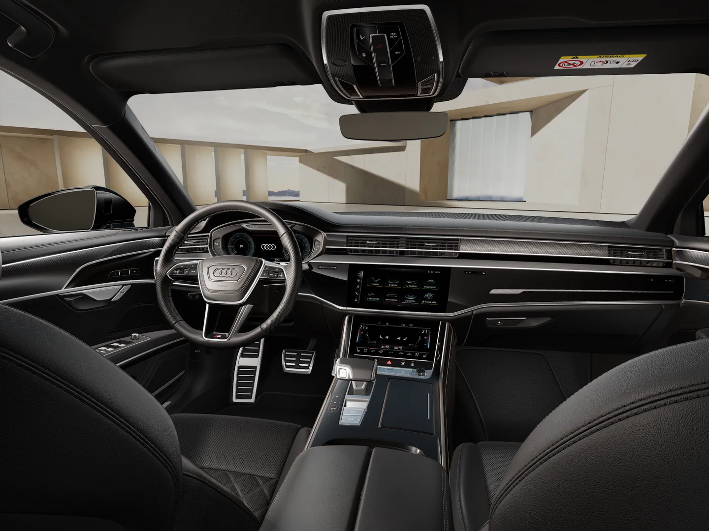 Zdjęcie&nbsp;Audi A8 TFSI e&nbsp;60 TFSI e quattro 340(462) kW(KM) tiptronic&nbsp;– Ujęcie: deska rozdzielcza