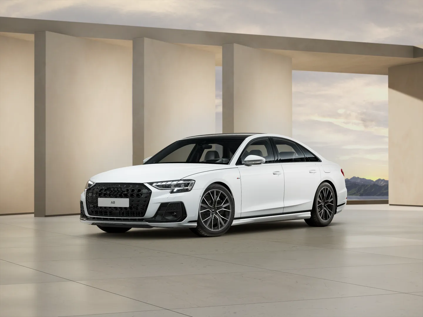 Zdjęcie&nbsp;Audi A8 TFSI e&nbsp;60 TFSI e quattro 340(462) kW(KM) tiptronic&nbsp;– Ujęcie: przód 3/4