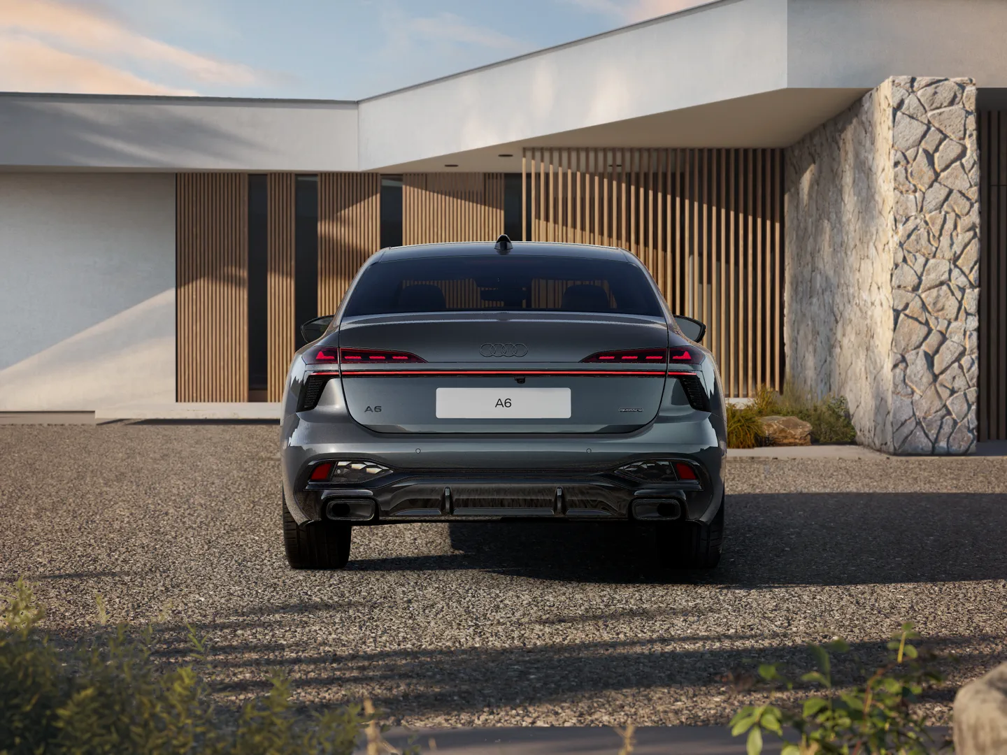 Immagine di Audi A6 Berlina e-hybrid Edition one Grigio Daytona e-hybrid quattro 270 kWS tronic - Vista: Vista posteriore
