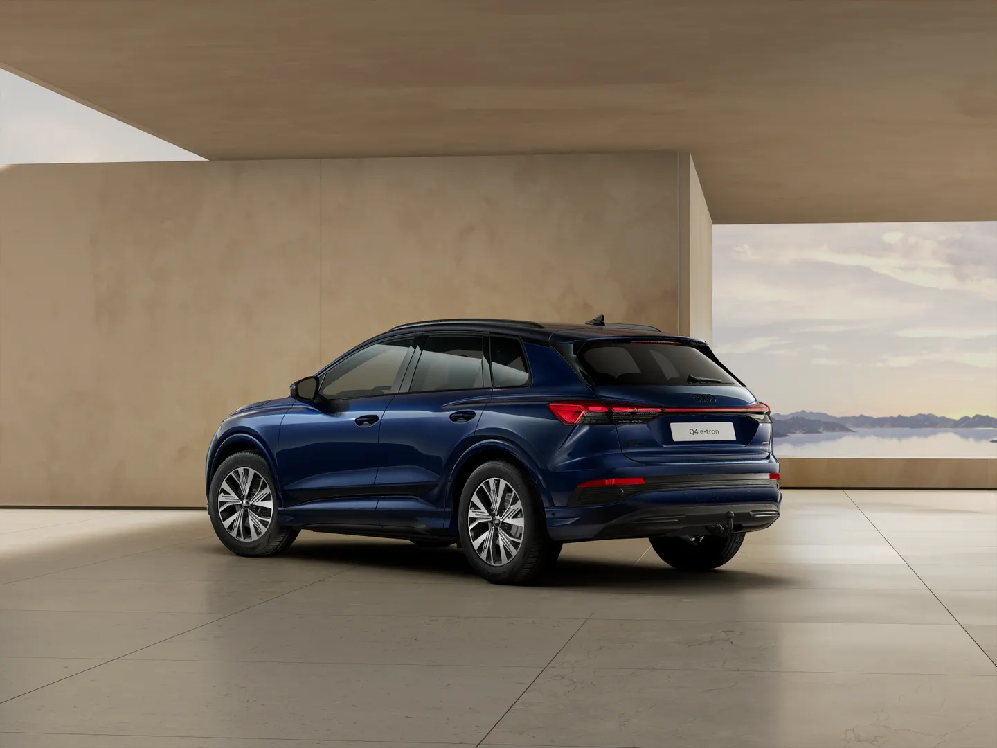 Bilde av Audi Q4 e-tron S line Pro e-tron quattro - Visning:&nbsp;3/4 bakfra