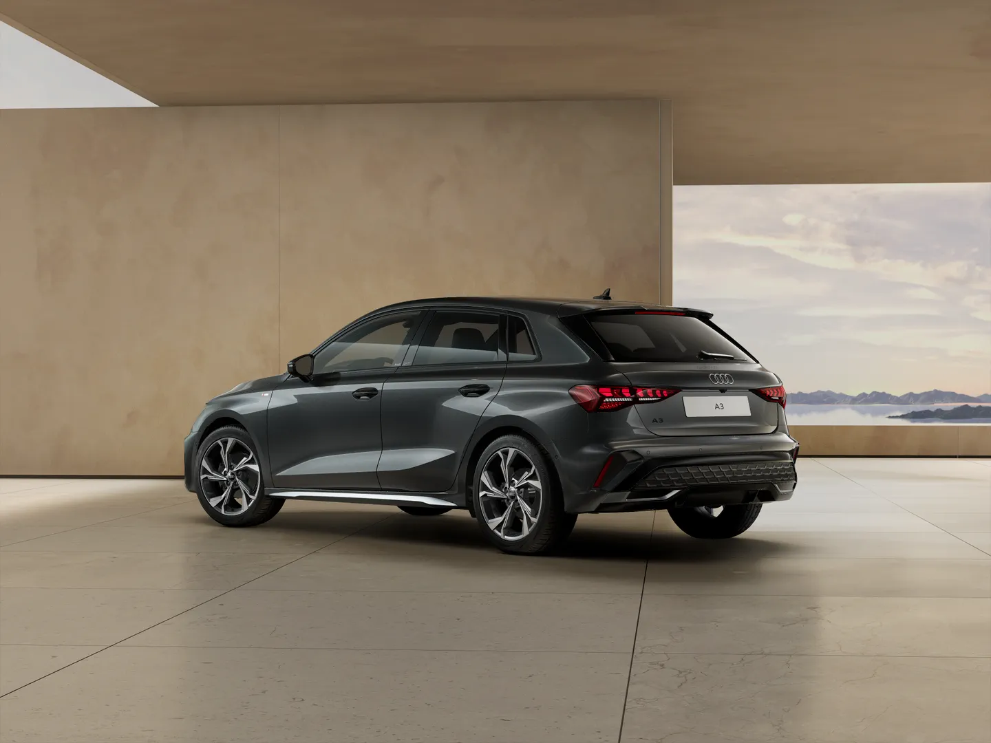 Zdjęcie Audi A3 Sportback S line TFSI 85 kW S tronic – Ujęcie: tył 3/4