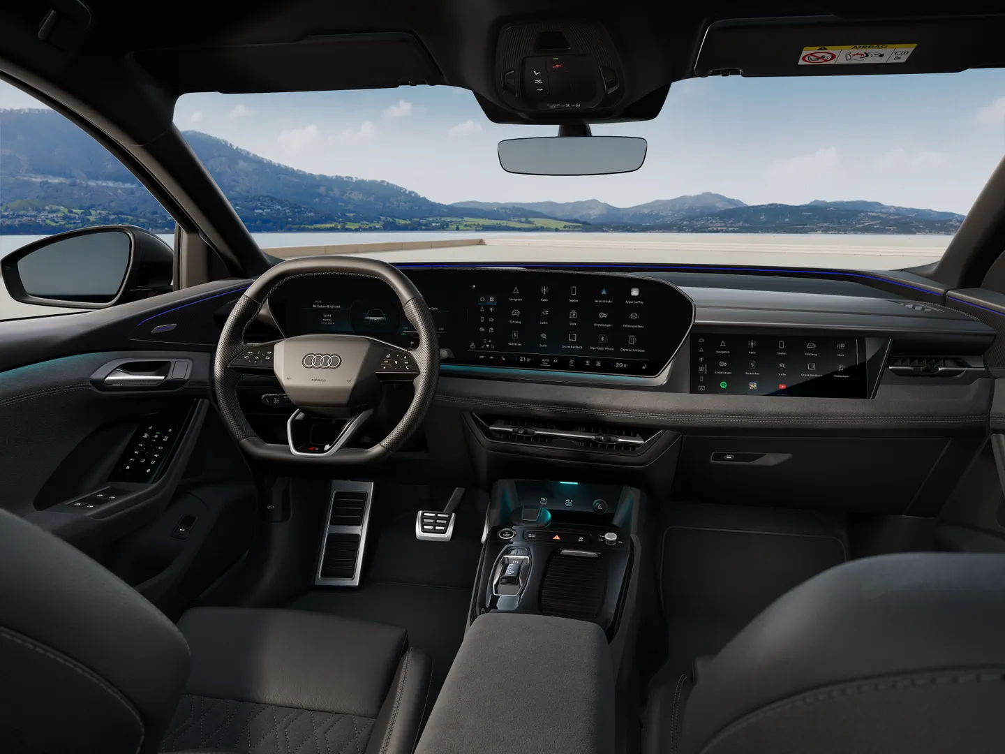 Bilde av Audi Q6 Sportback e-tron S line Pro e-tron quattro - Visning:&nbsp;instrumentpanel