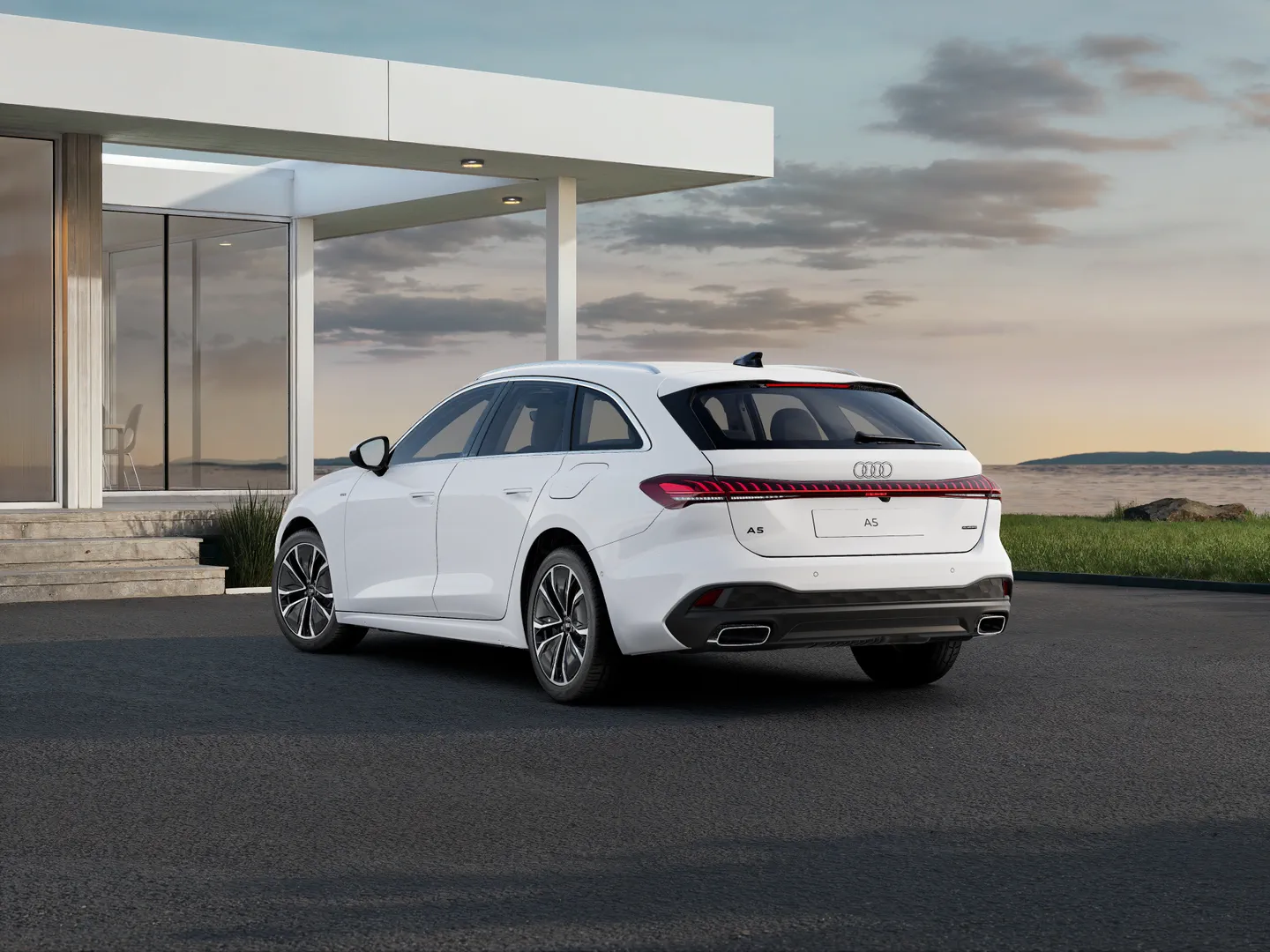 Zdjęcie&nbsp;Audi A5 Avant e-hybrid&nbsp;e-hybrid quattro 220 kW S tronic&nbsp;– Ujęcie: tył 3/4