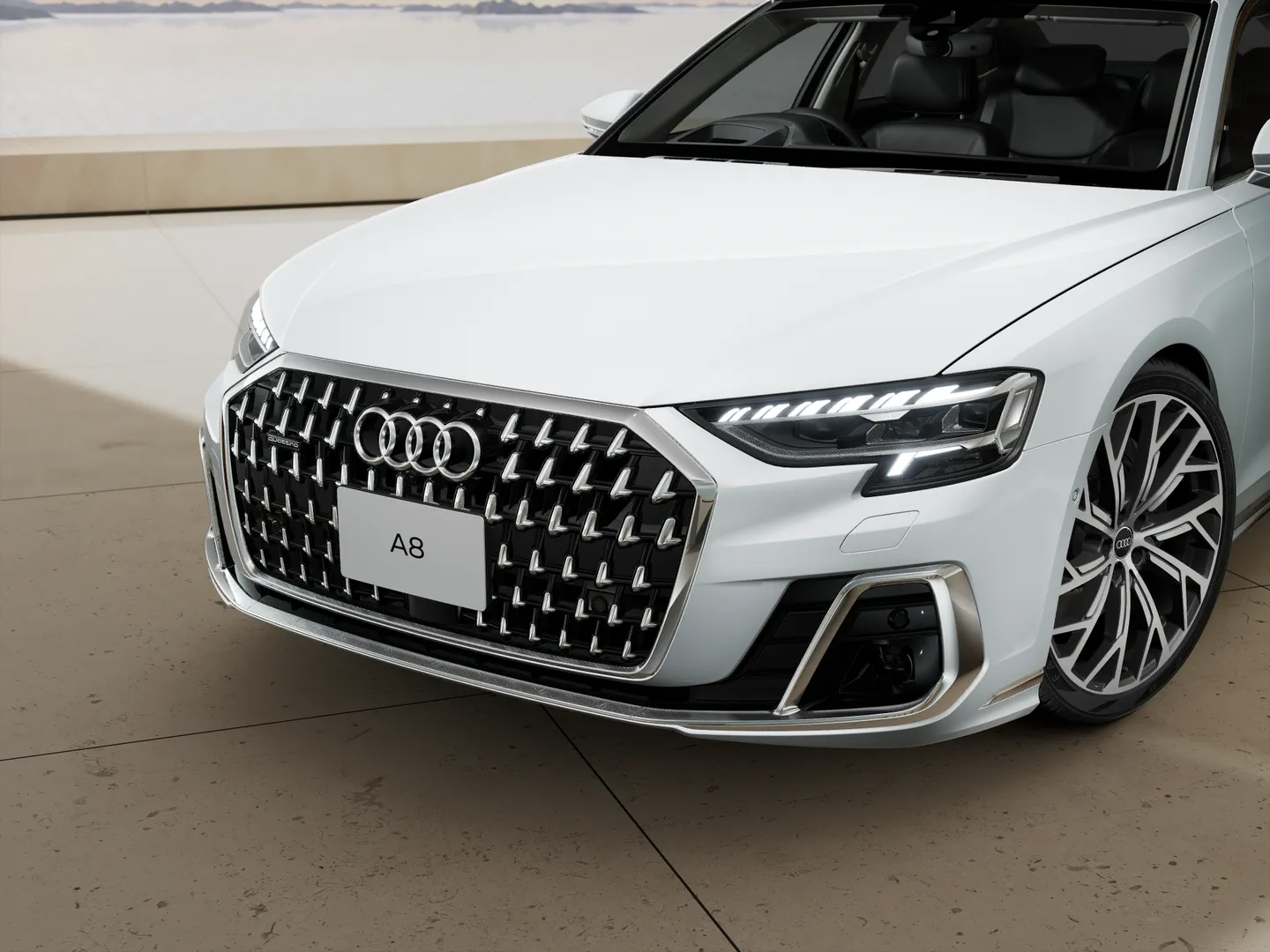 Audi A8 55 TFSI quattro 250 kW (340 PS) tiptronic ヘッドライト