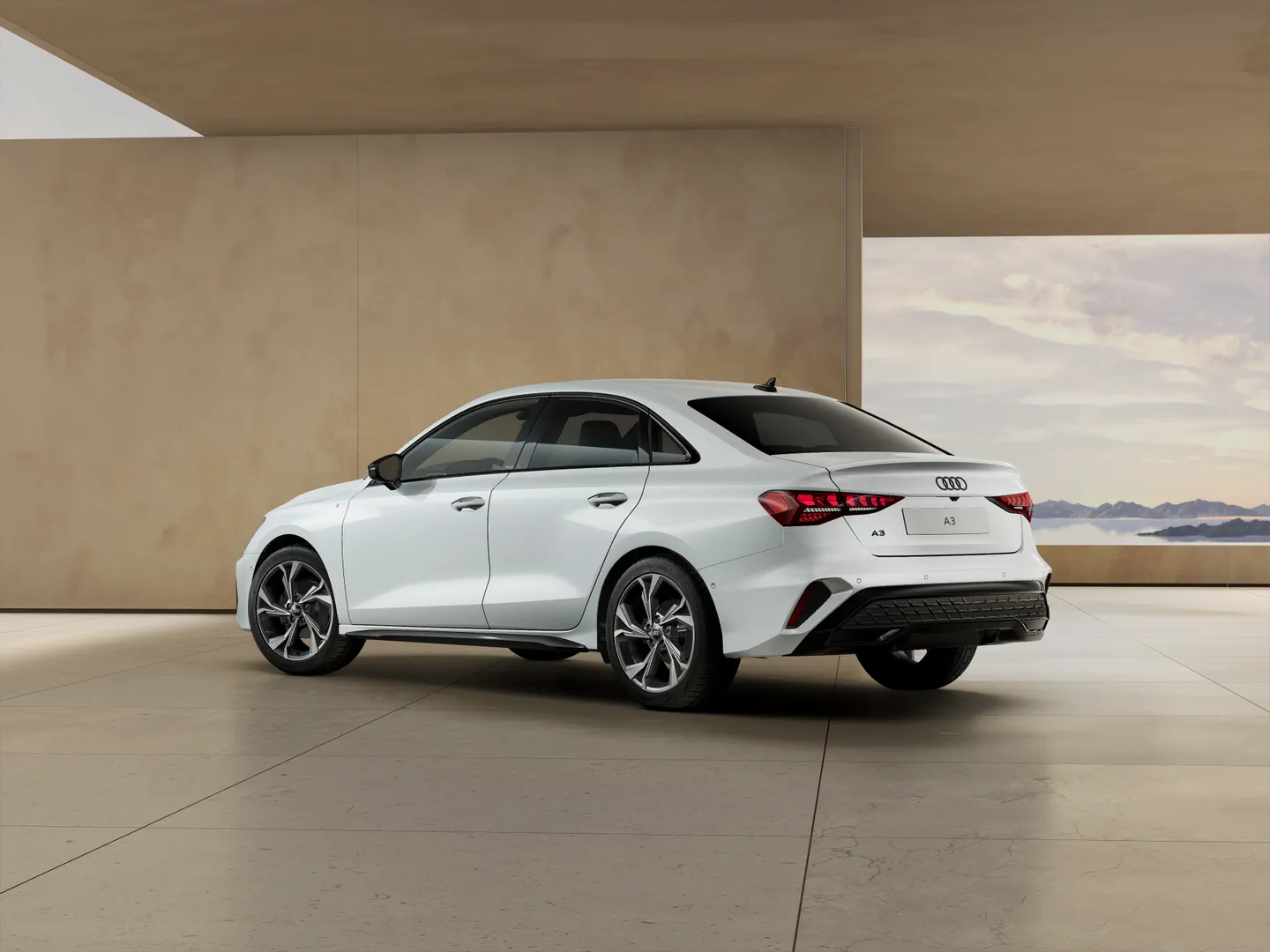 Zdjęcie&nbsp;Audi A3 Sedan&nbsp;S line TFSI 110 kW S tronic&nbsp;– Ujęcie: tył 3/4