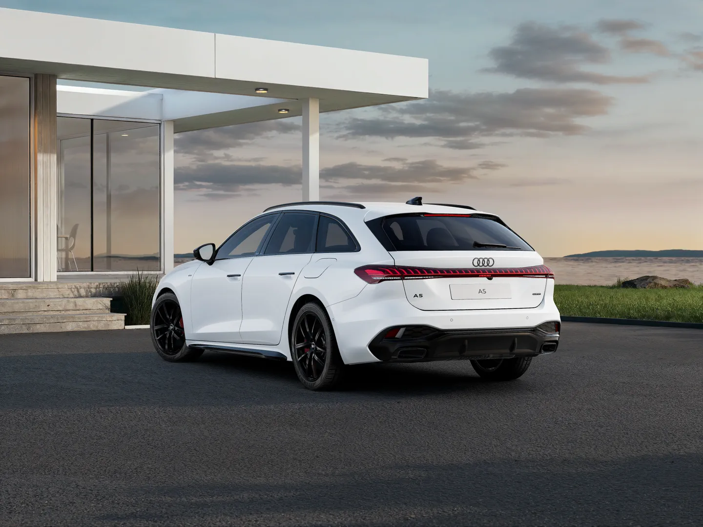 Zdjęcie&nbsp;Audi A5 Avant e-hybrid&nbsp;e-hybrid quattro 270 kW S tronic&nbsp;– Ujęcie: tył 3/4