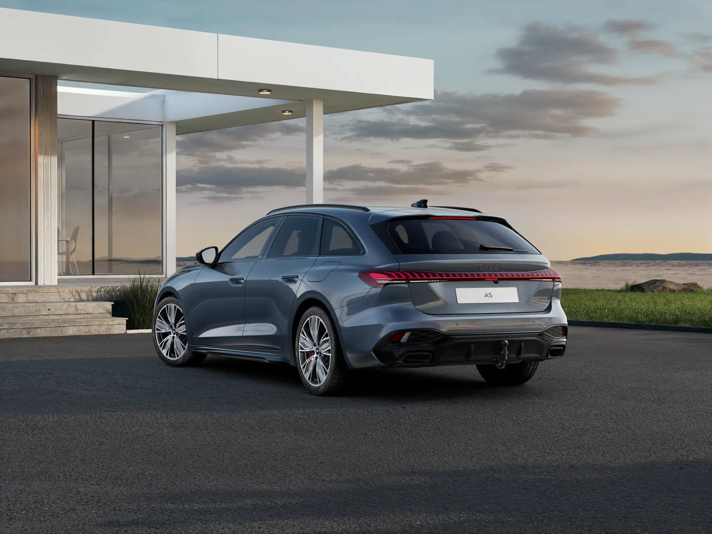 Zdjęcie&nbsp;Audi A5 Avant e-hybrid&nbsp;e-hybrid quattro 270 kW S tronic&nbsp;– Ujęcie: tył 3/4