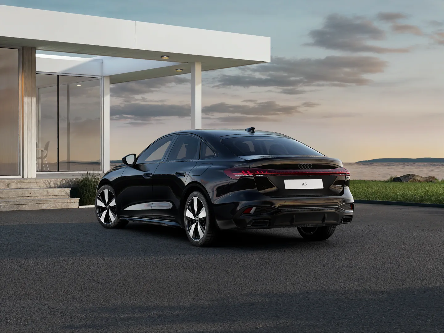 Zdjęcie&nbsp;Audi A5 Sedan e-hybrid&nbsp;e-hybrid quattro 220 kW S tronic&nbsp;– Ujęcie: tył 3/4